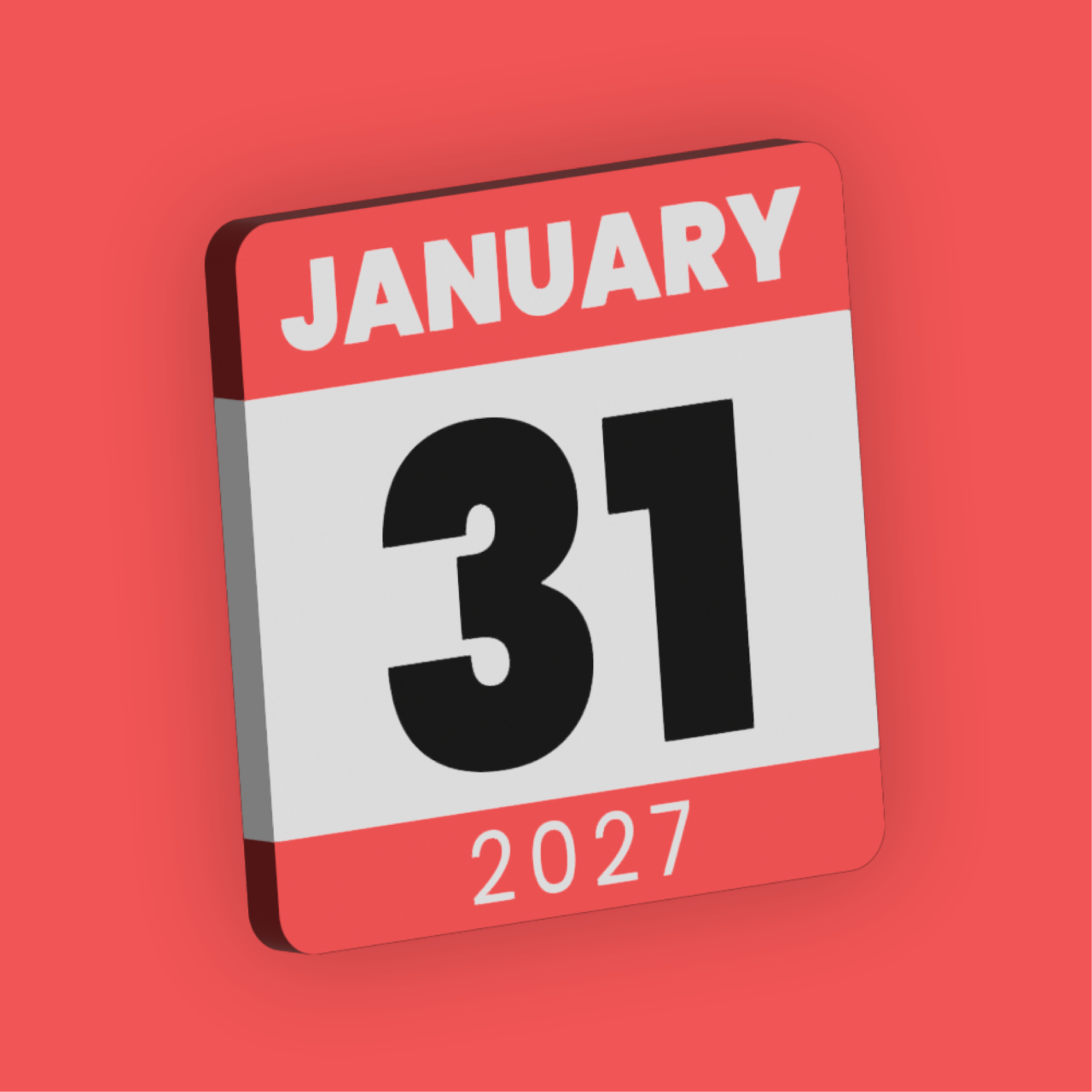 A square calendar icon shows 31 January 2027, highlighting the PSTN switch-off in bold black and white text on a red background.