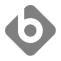 A grey diamond-shaped icon with a lowercase letter b in the centre.