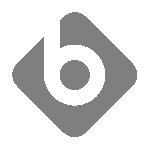 A grey diamond-shaped icon with a lowercase letter b in the centre.