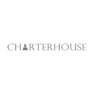 The word CHARTERHOUSE in grey capital letters, with the letter A replaced by a solid grey triangle.