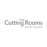 The Cutting Rooms Hair Salon Logo of The Cutting Rooms Hair Salon with the name in a stylised grey font on a white background.
