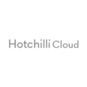 Text logo displaying Hotchilli Cloud in grey on a transparent background.