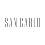 San Carlo Text logo displaying SAN CARLO in uppercase grey letters on a white background.