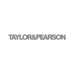 Taylor & Pearson Logo exhibiting the text TAYLOR & PEARSON in black capital letters on a white background.